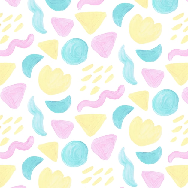 hand drawn flat design abstract shapes pattern