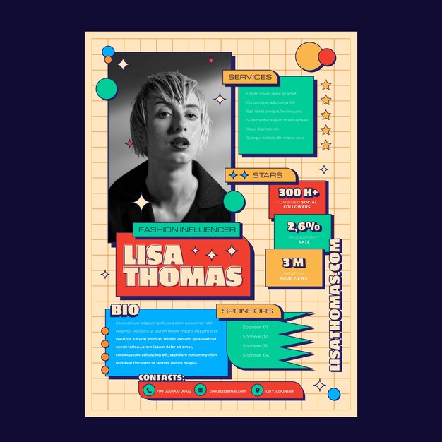 Hand drawn media kit template