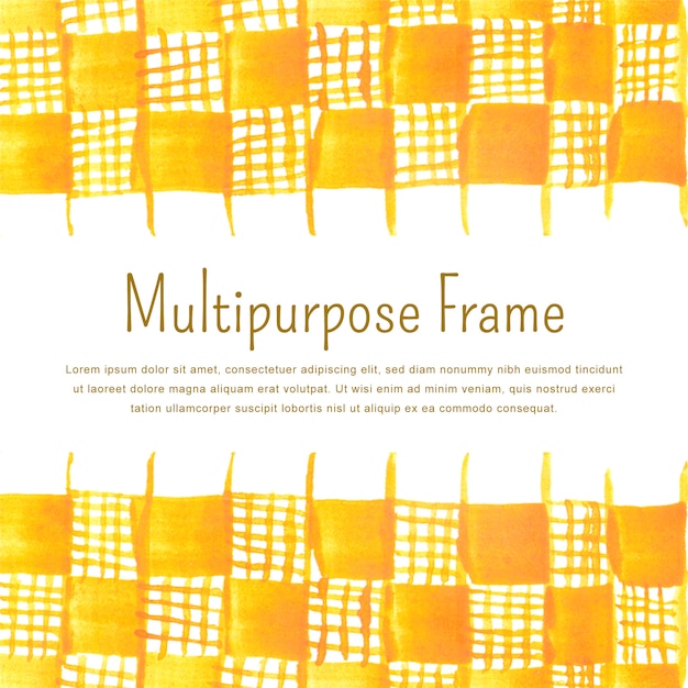 Hand drawn multi purpose frame background template with text space