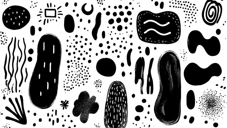Gratis Vektor hand drawn organic shape