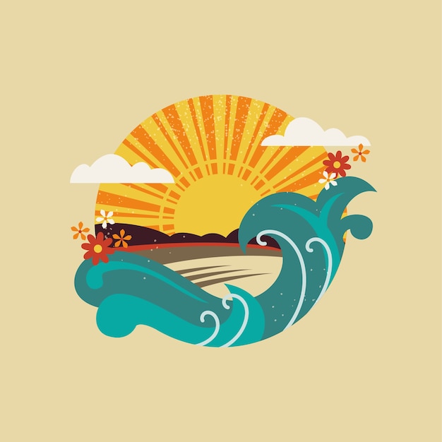 hand drawn retro illustration