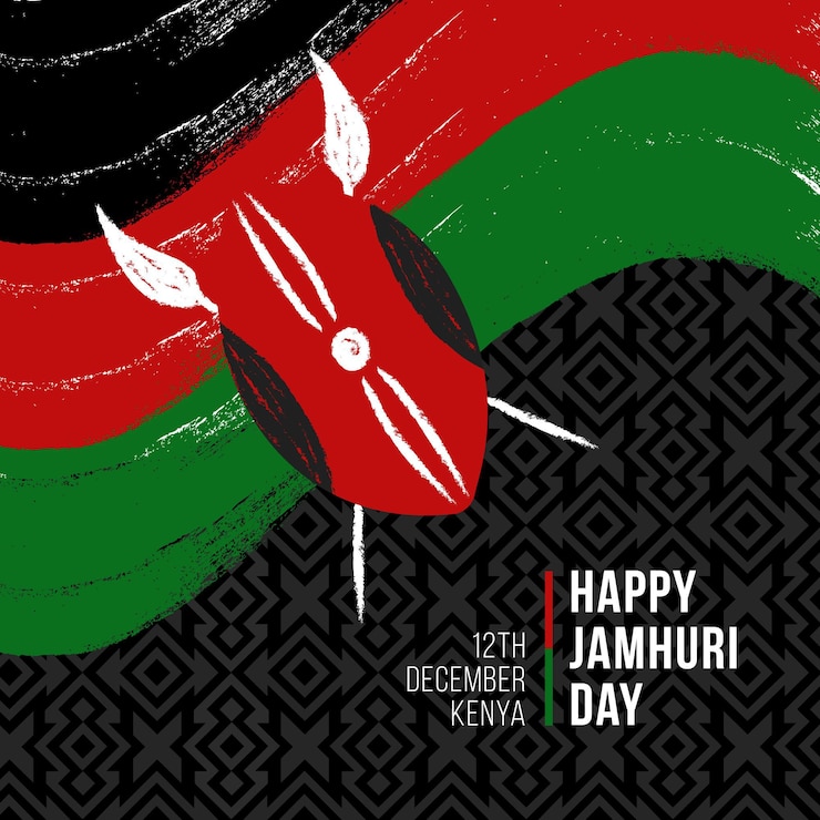 Gratis Vektor hand painted jamhuri day background