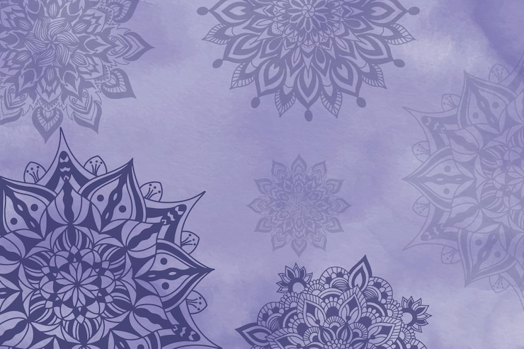 Gratis Vektor hand painted mandala background