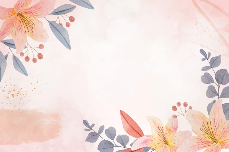 Gratis Vektor hand painted watercolor floral wallpaper