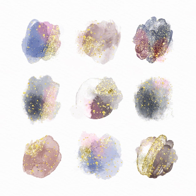 hand painted watercolor stains