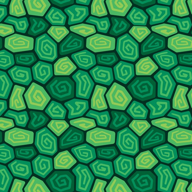 Håndtegnet design med skildpaddeskalmønster