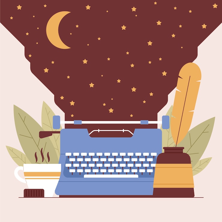 Gratis Vektor håndtegnet poesi illustration