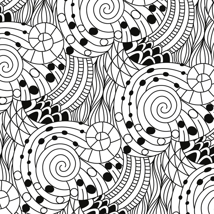 Gratis Vektor håndtegnet zen doodle mønster illustration