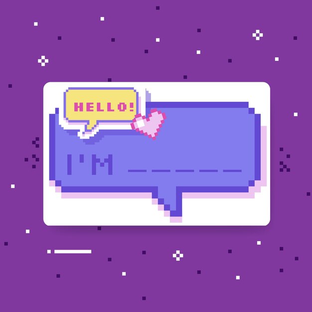 Hello my name is label concept