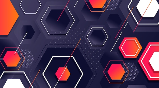 Hexagonal bakgrund med lutning