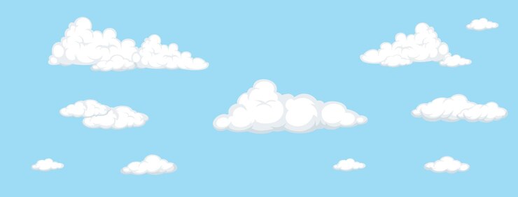 Gratis Vektor horizontal sky with cloud background