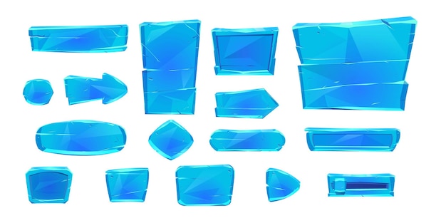 ice game buttons set