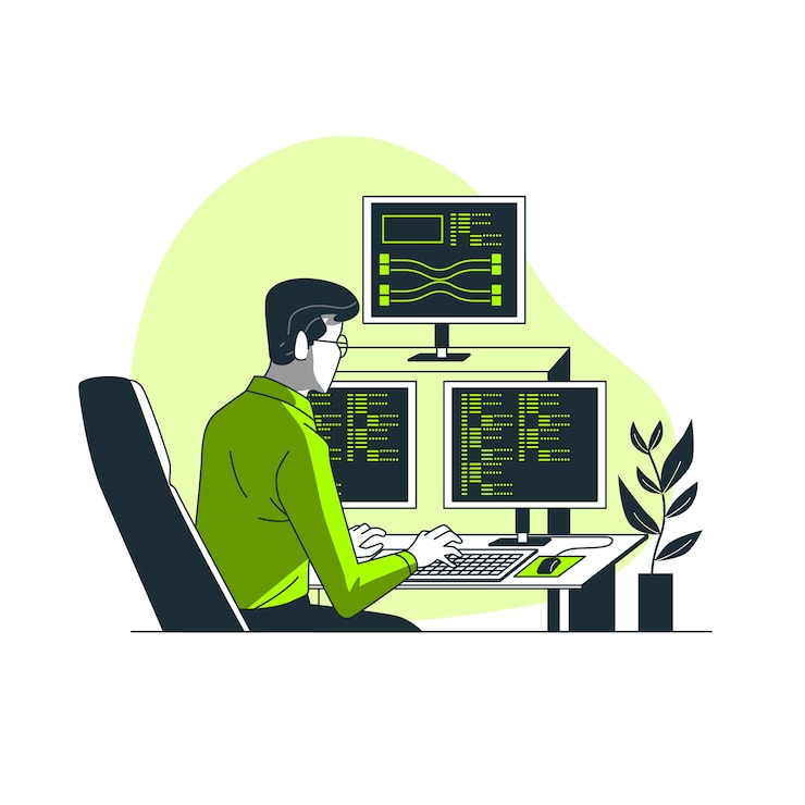 Gratis Vektor illustration af programmeringskoncept