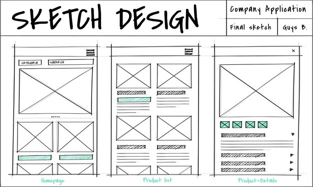 Illustration af websidedesignskabelon
