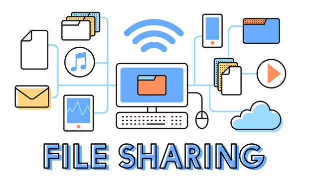 Illustration of cloud storage