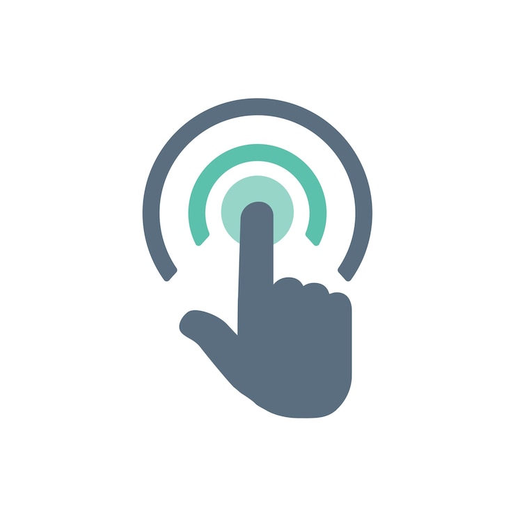 Gratis Vektor illustration of touch screen hand gesture