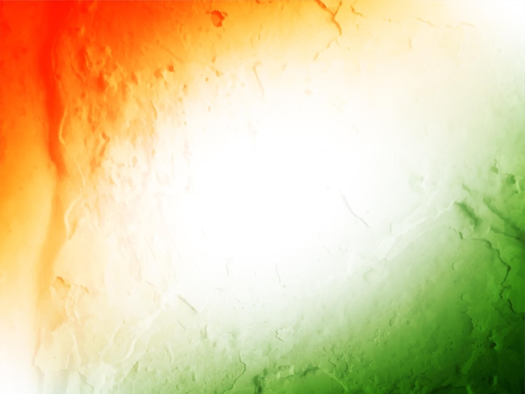 Gratis Vektor indian flag theme republic day watercolor texture decorative background