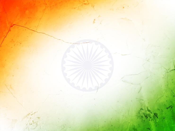 Gratis Vektor indian flag theme tricolor republic day celebration background