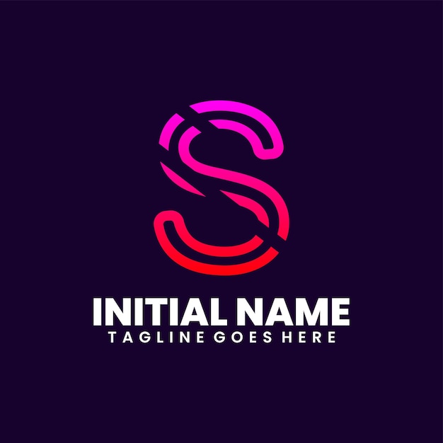 initial name colorful logo design