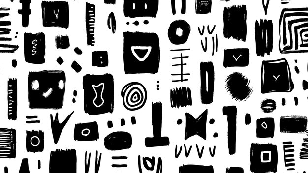 ink splatter ethnic symbols