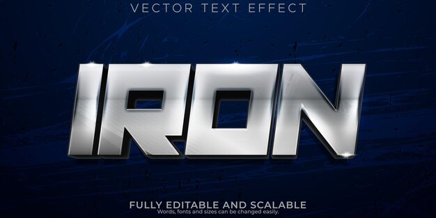iron text effect editable metallic and shiny text style