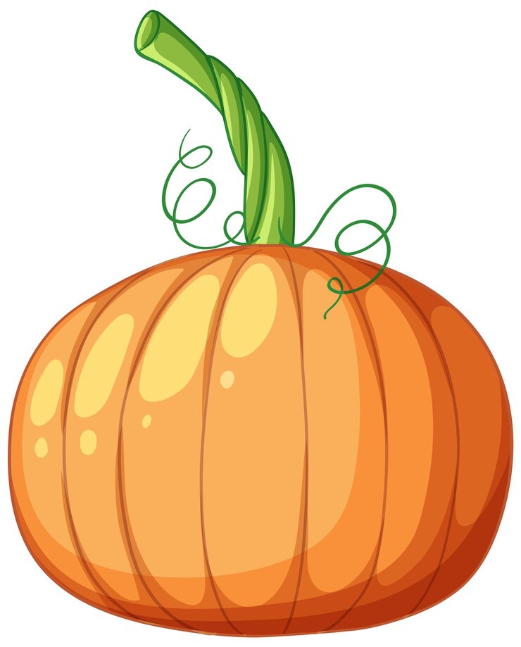 Gratis Vektor isolated simple pumpkint cartoon