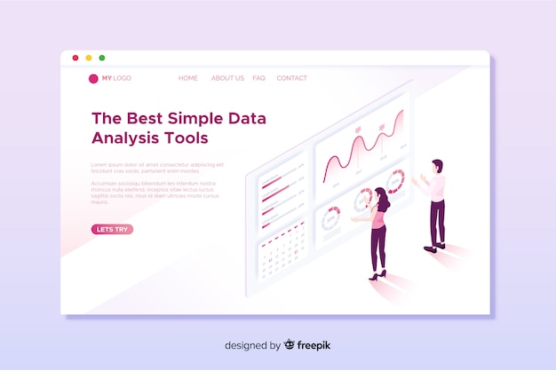 Isometric data analysis landing page