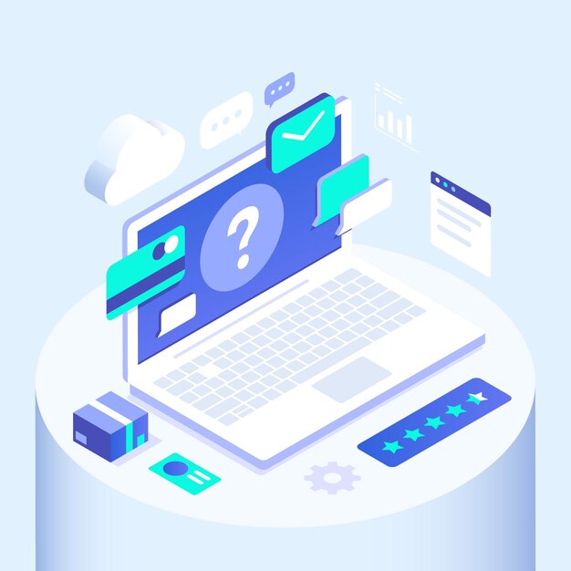 Isometric illustration for landing page