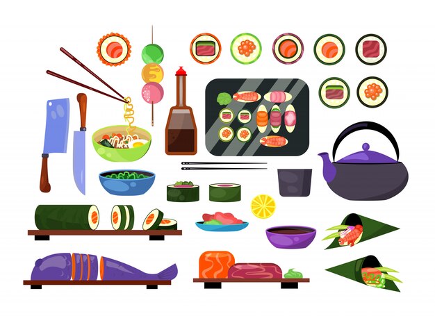 Japanese dishes set