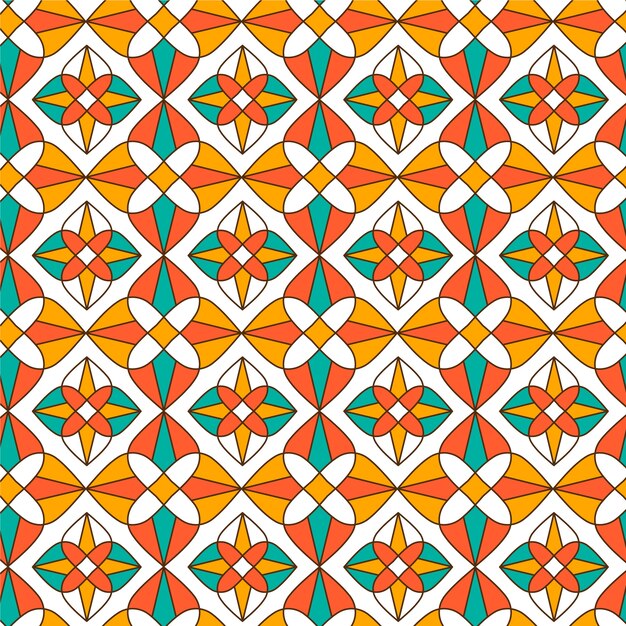 Kreativ arabesk mønster i fladt design