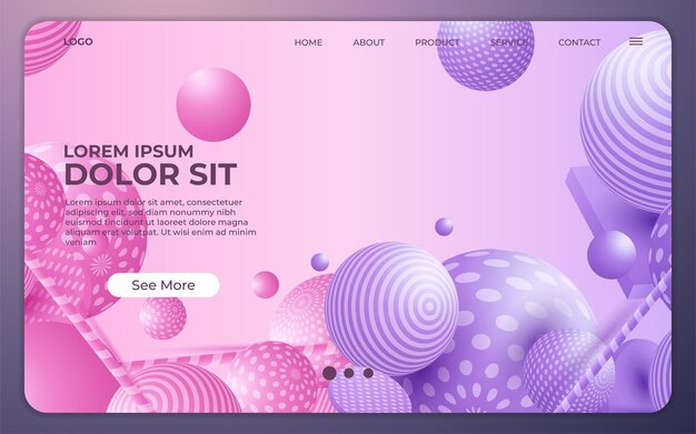 Landing Page. Asbtract background website. Template for websites, or apps. Modern design. Abstract vector style