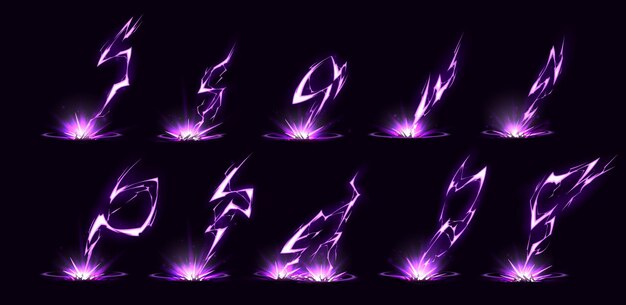 lightnings purple thunderbolts hit ground