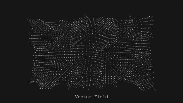 magnetic or gravity field visualization abstract arrows array backdrop