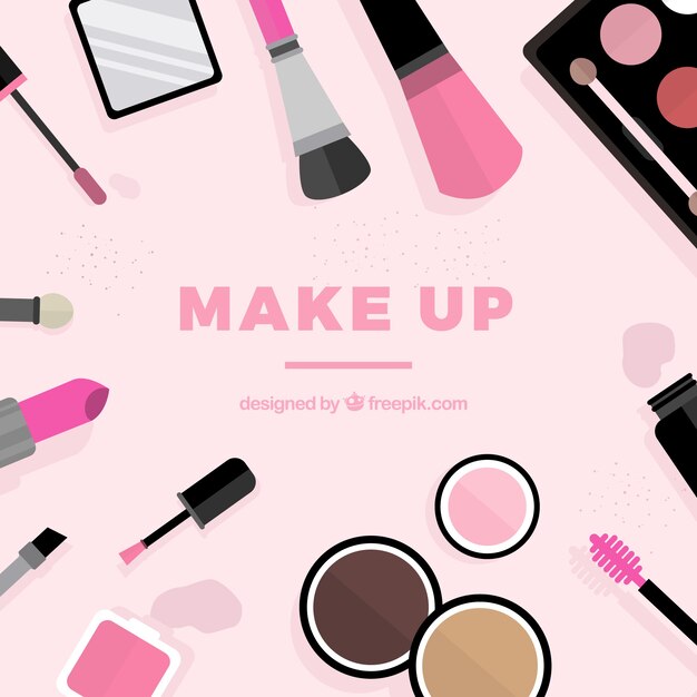 makeup accessories background