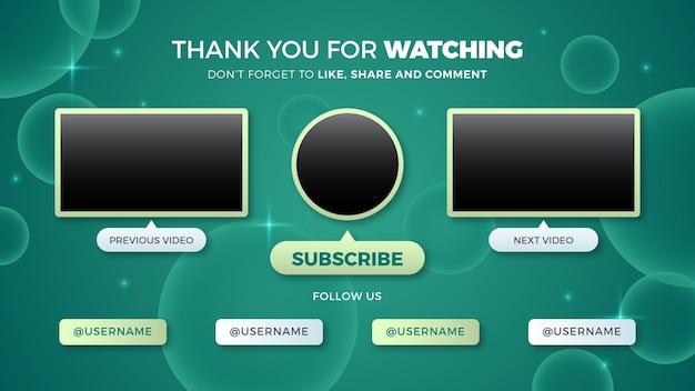 Mall för lutning av YouTube-slutskärm