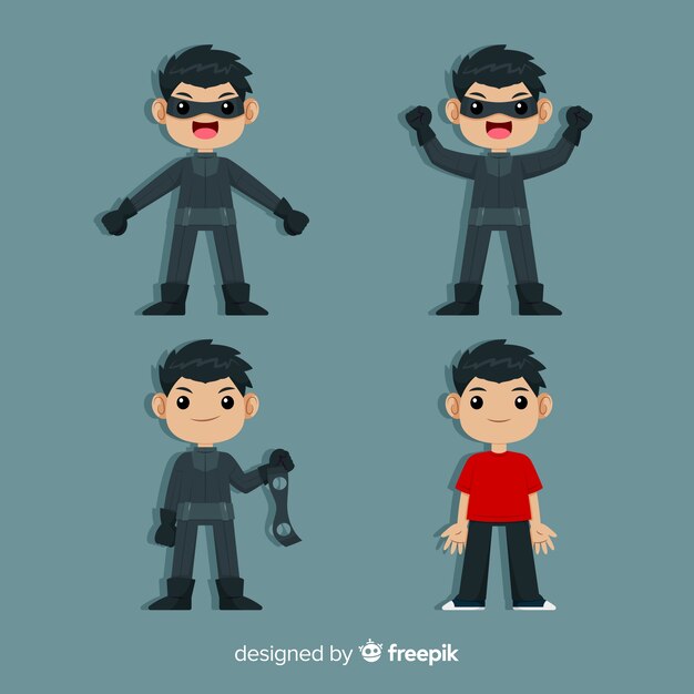 Masculine superhero set