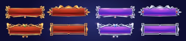 medieval buttons ui game menu elements