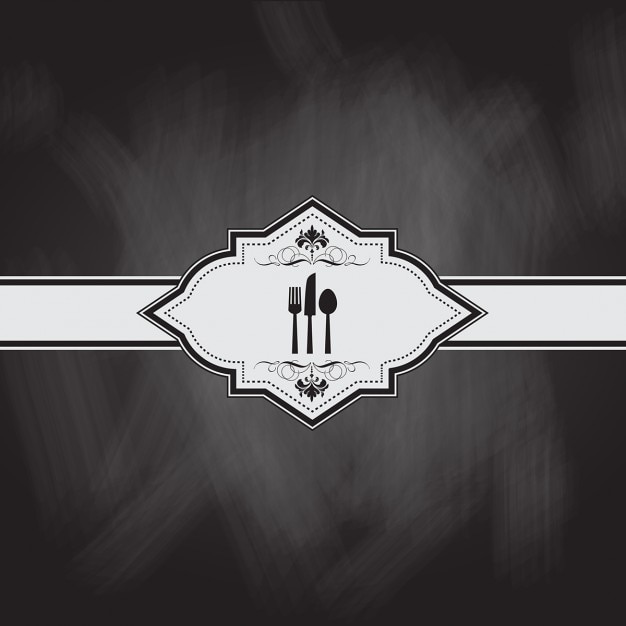 Menu design med en tavle effekt