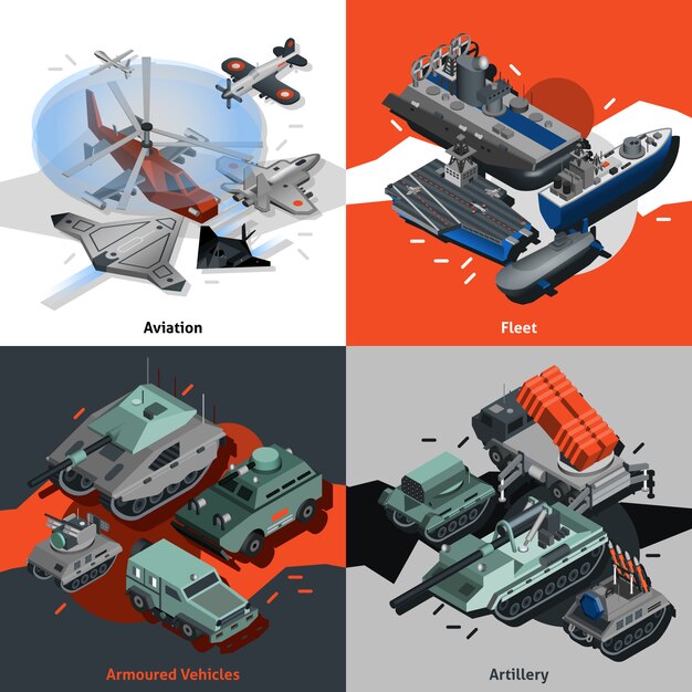 Military Equipment Isometric