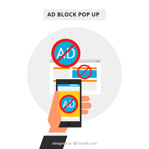 modern ad block concept with flat design