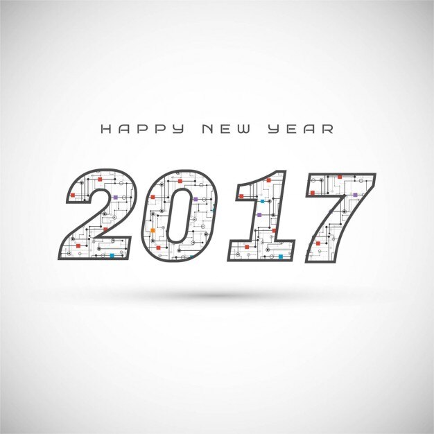 modern background of new year 2017 with lines
