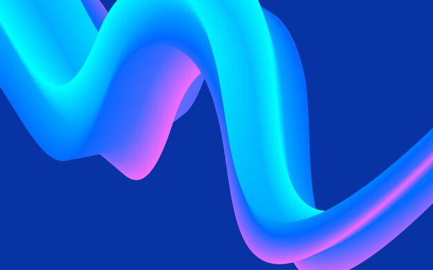 Modern colorful flow poster Wave Liquid shape in blue color background Art design for your design project Vector illustration