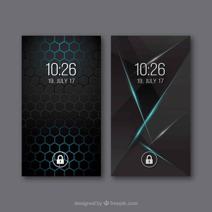 Gratis Vektor modern mobile wallpapers