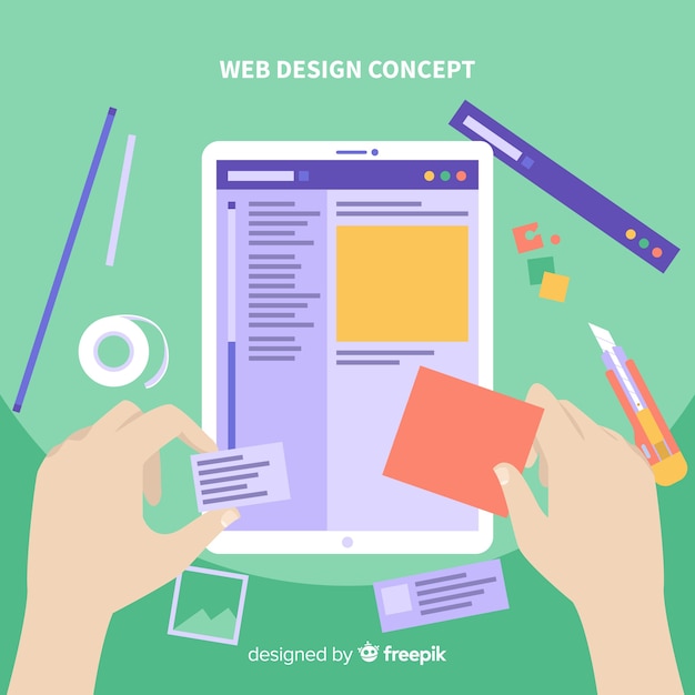 modern web design concept with flat style