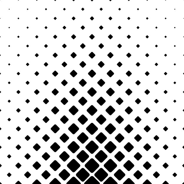 Monochromatic abstract square pattern background - geometric vector graphic design from diagonal rounded squares