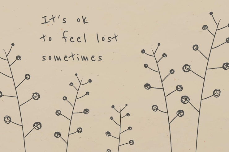 Gratis Vektor motivational quote with doodle plant for social media post