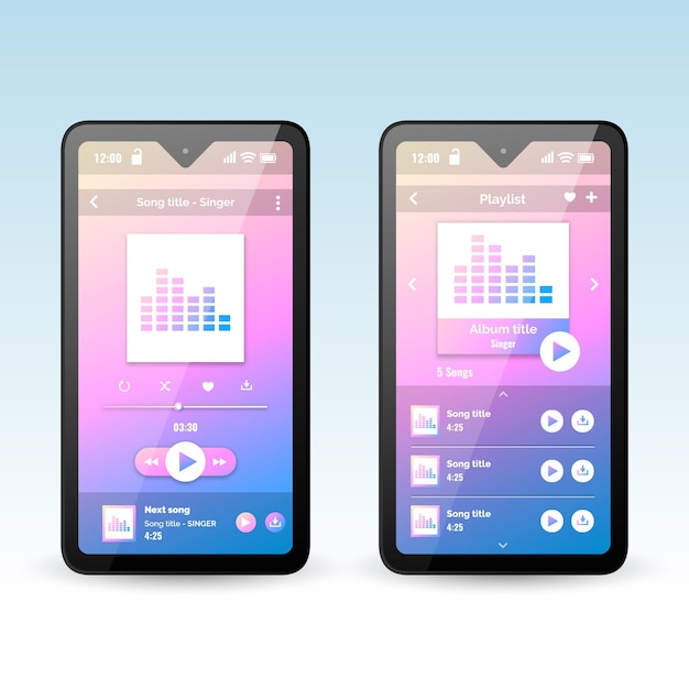 music player app interface