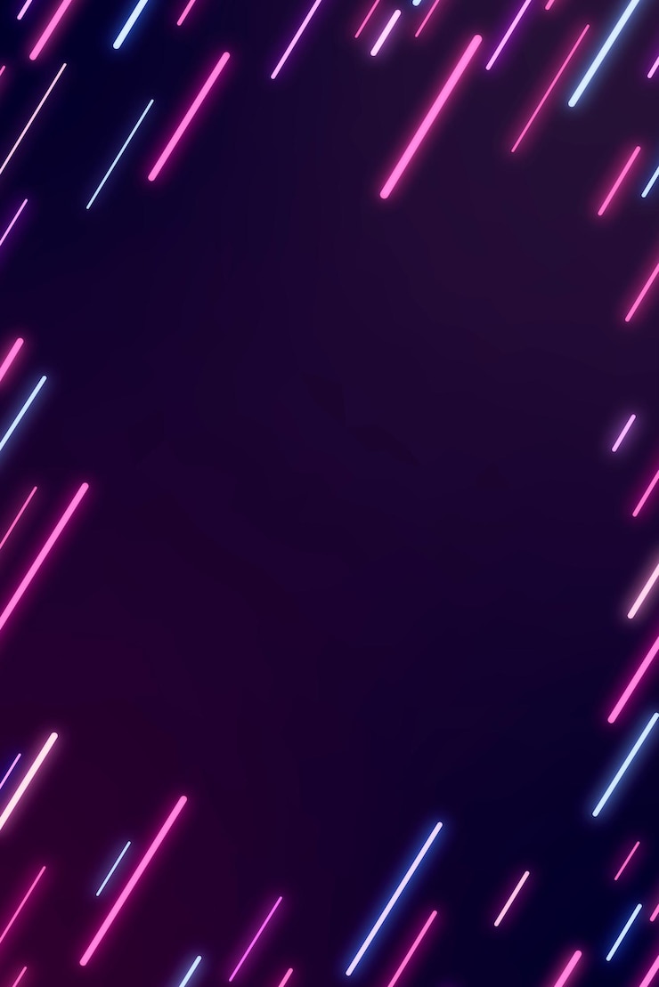 Gratis Vektor neon abstract frame on a dark purple background vector