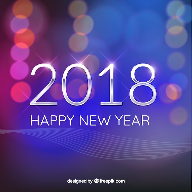 New year background with a bokeh effect