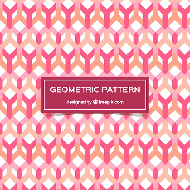 Nice decorative pattern of geometric shapes in flat design